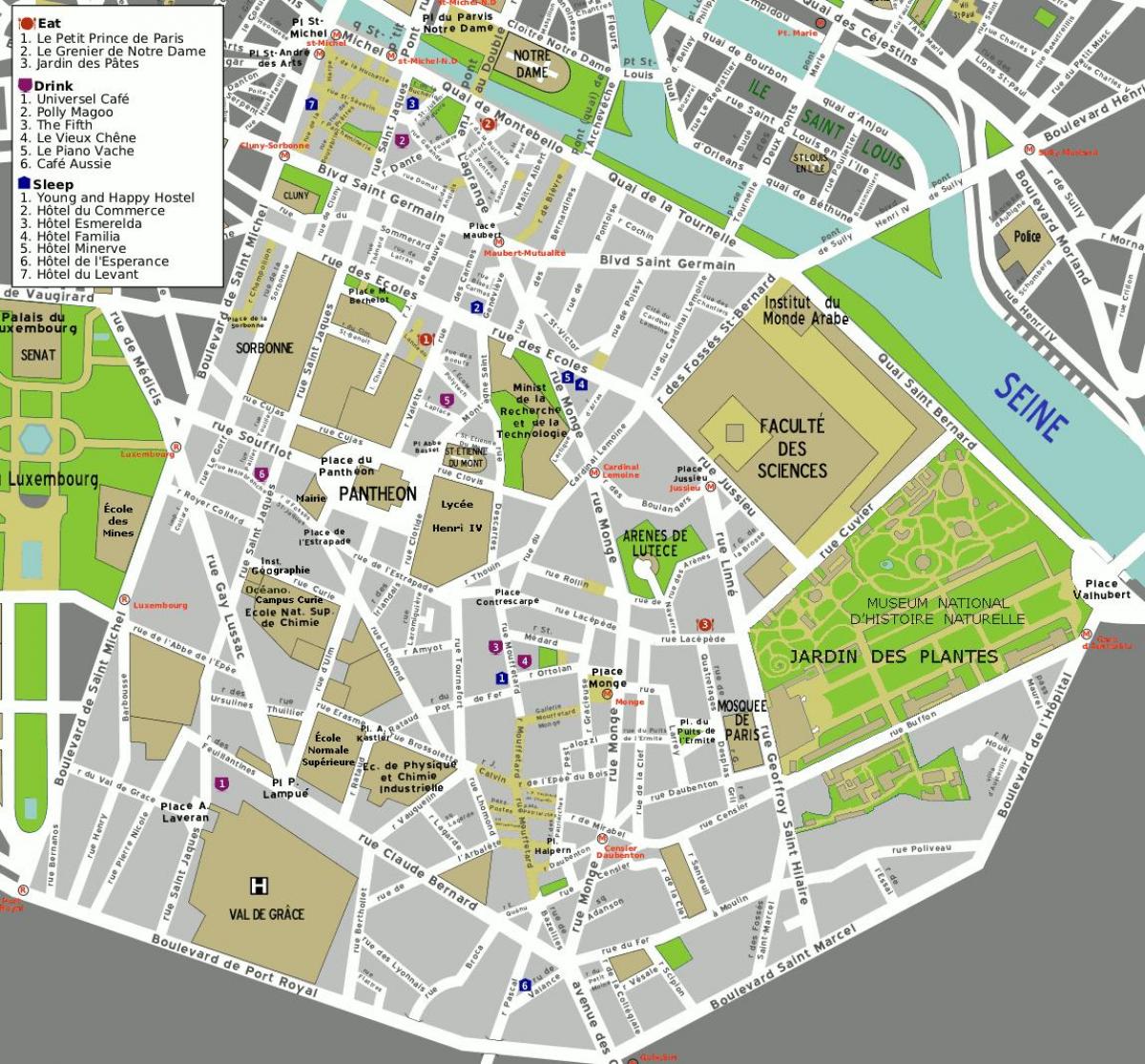 mapa 5. arrondissement Paříže