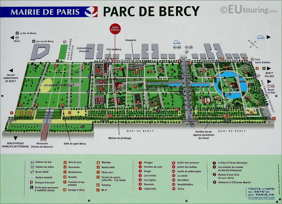 Mapa bercy Paříž 