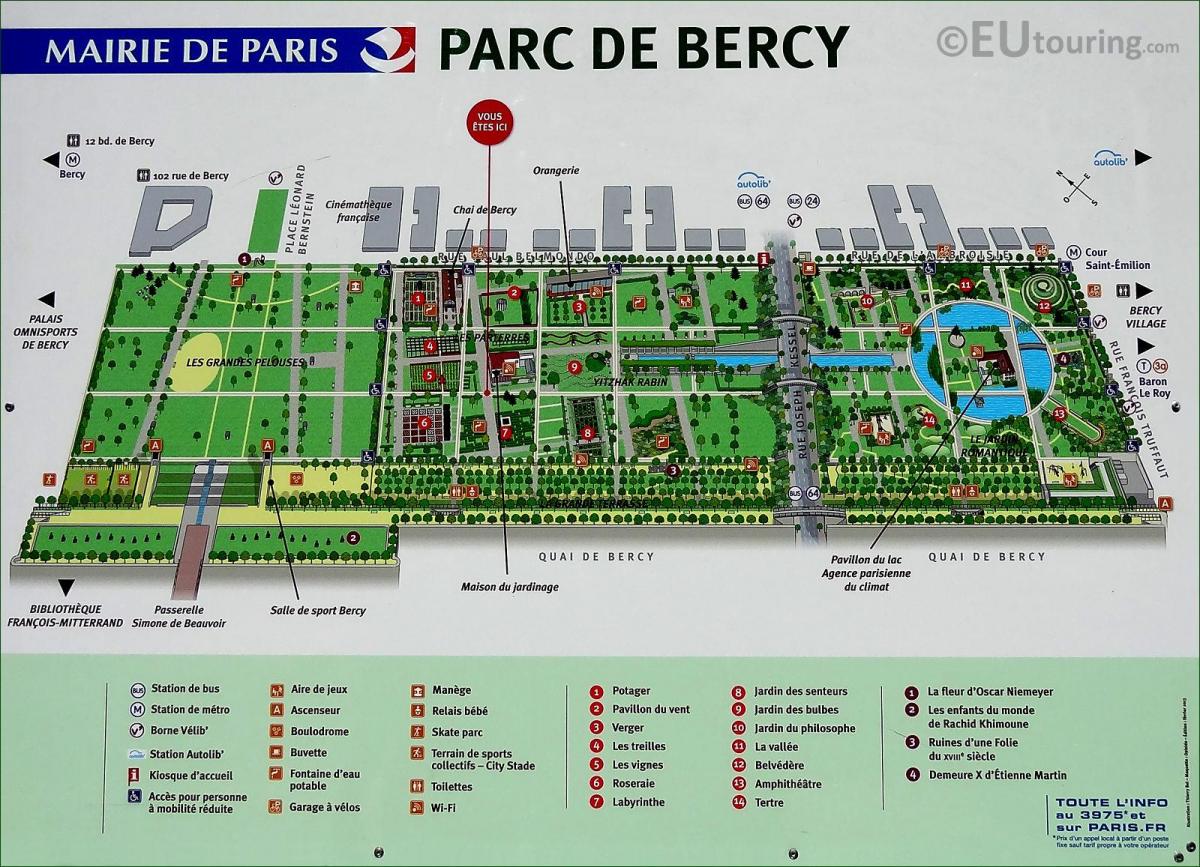Mapa bercy Paříž 
