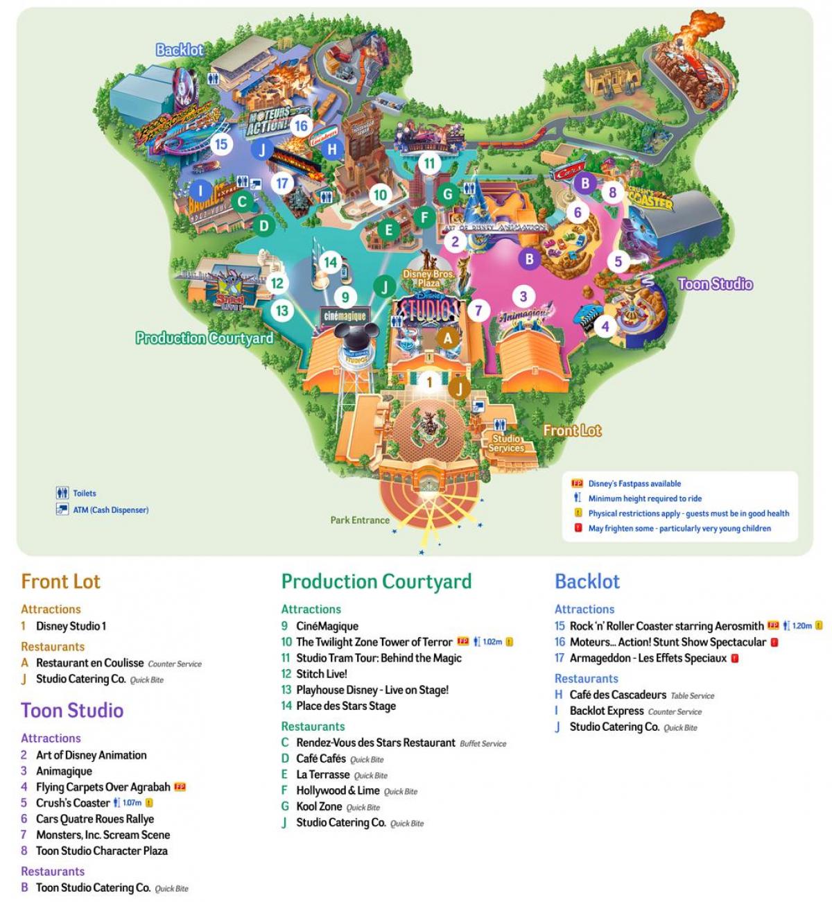 disneyland theme park mapa