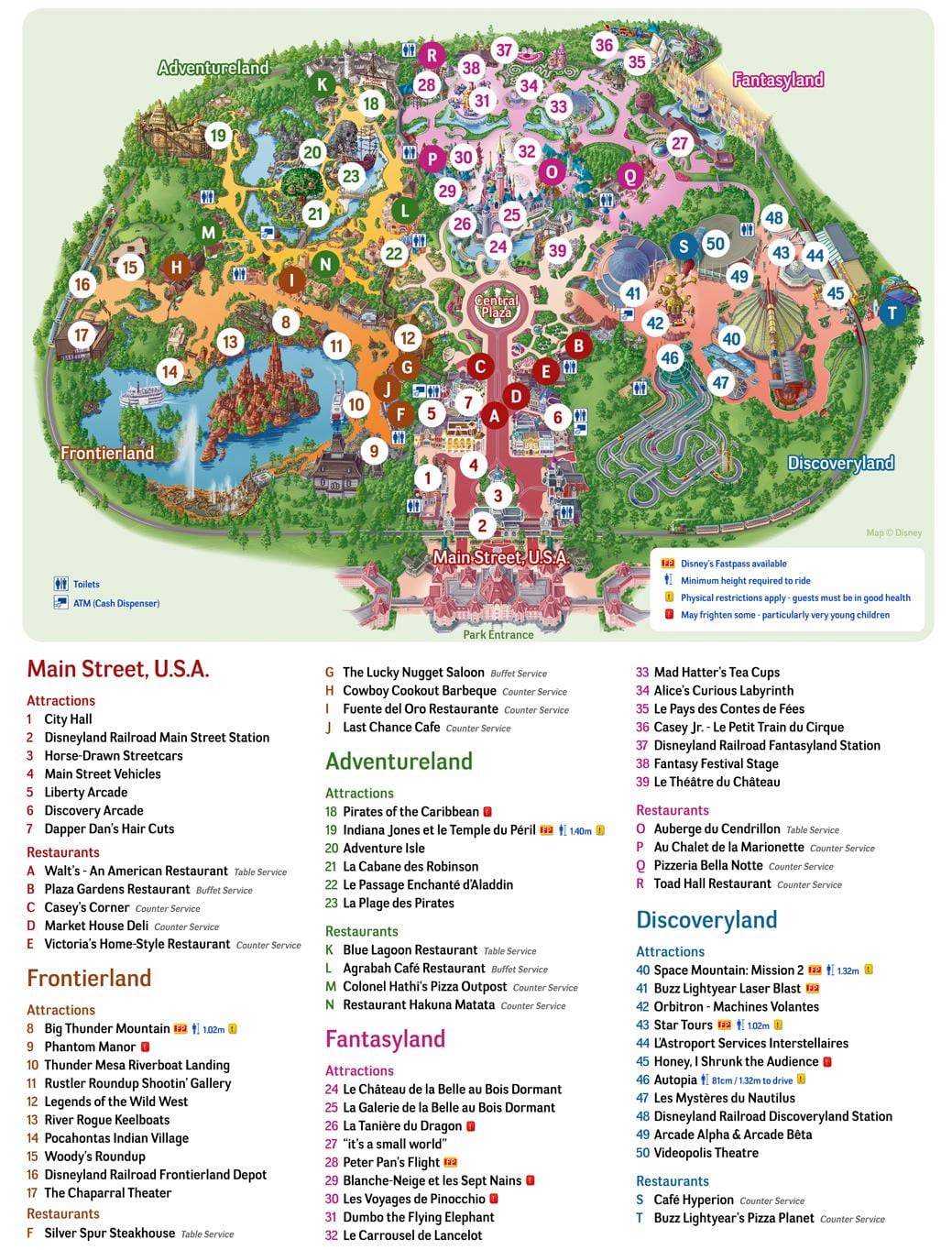 disney village Paříž mapa