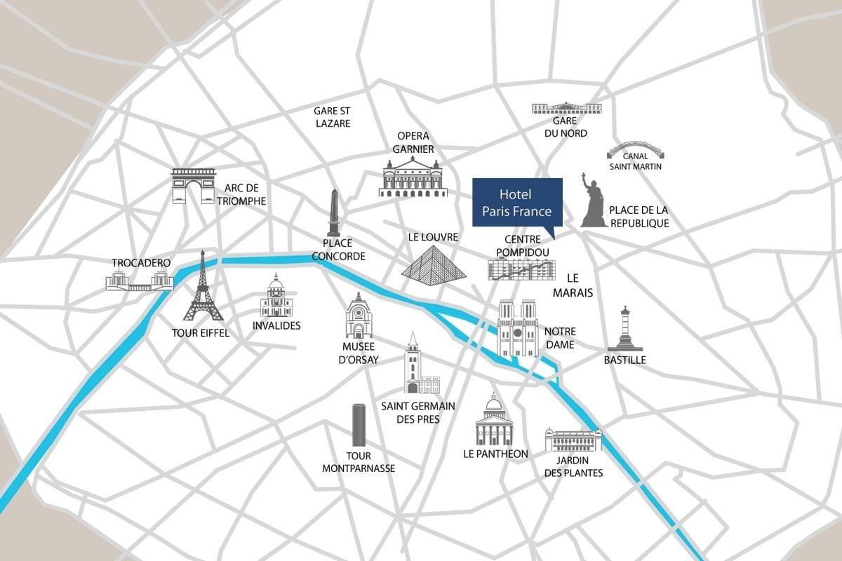 Mapa gare du nord