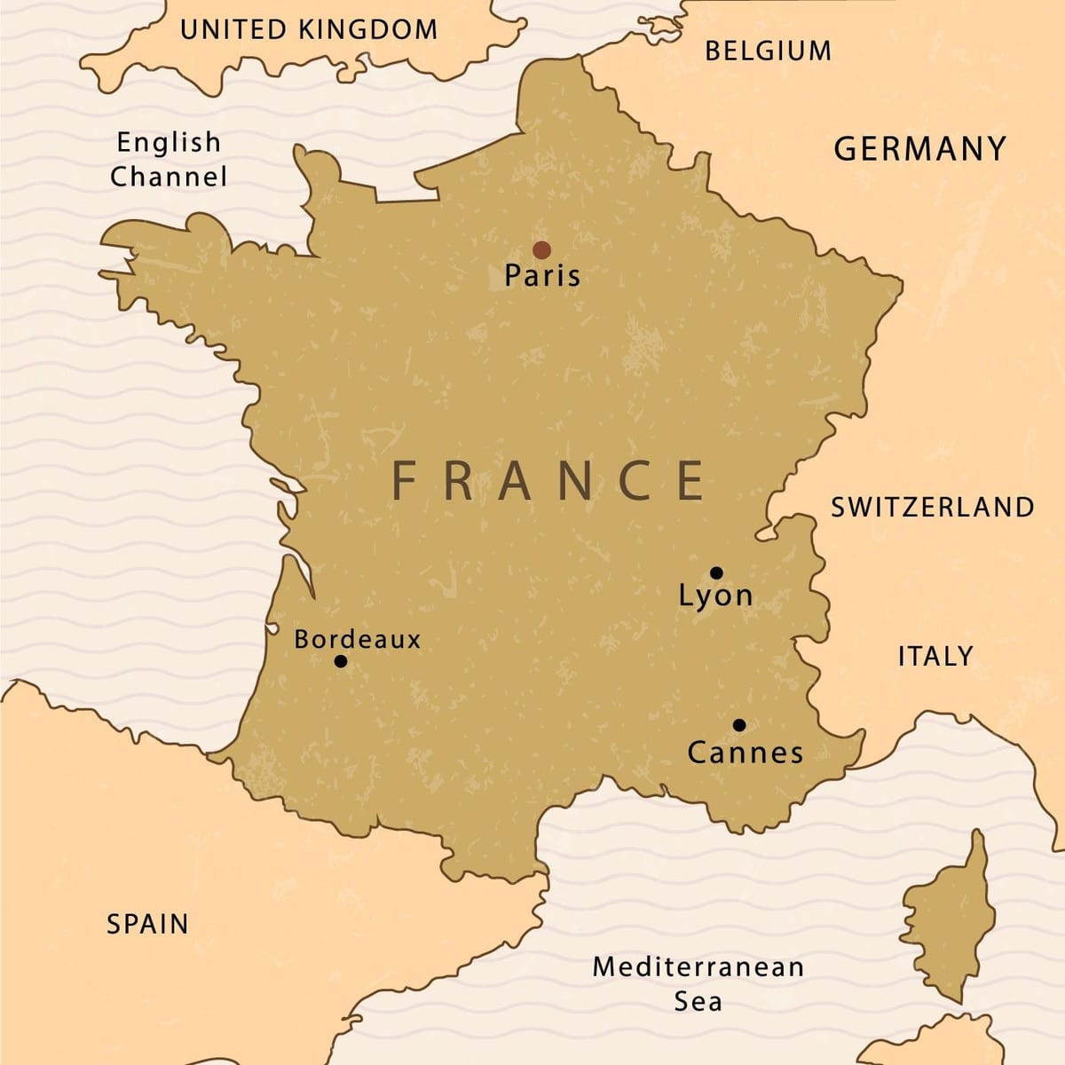 Mapa Paříže, mapa Francie