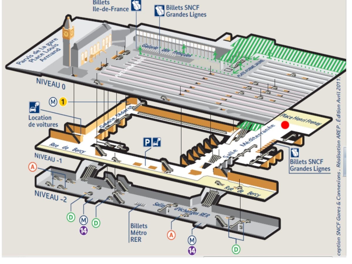 Mapa Paris gare de lyon