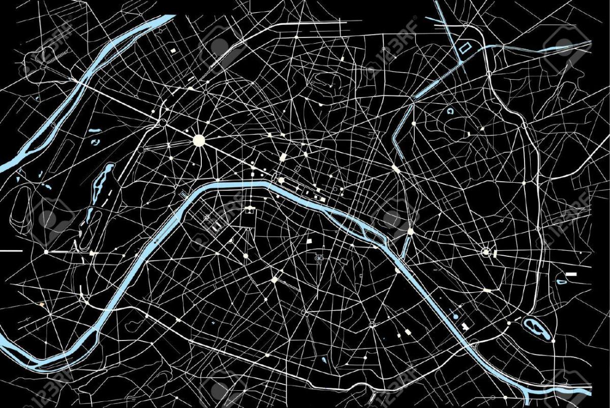 Paříž vektorové mapy