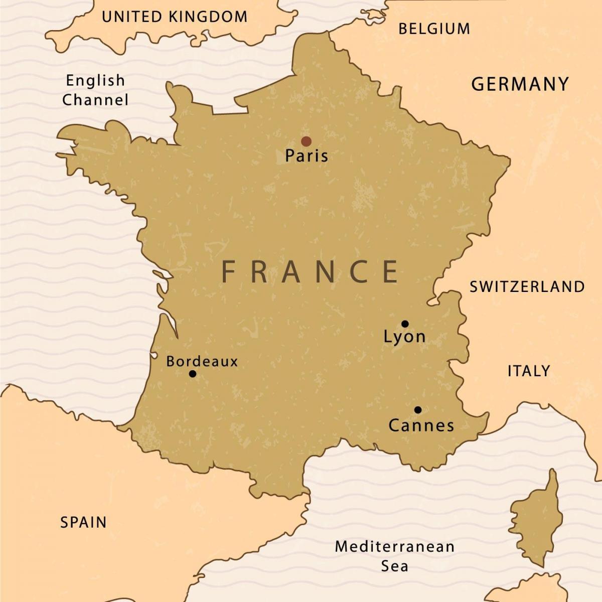 Mapa Paříže, mapa Francie