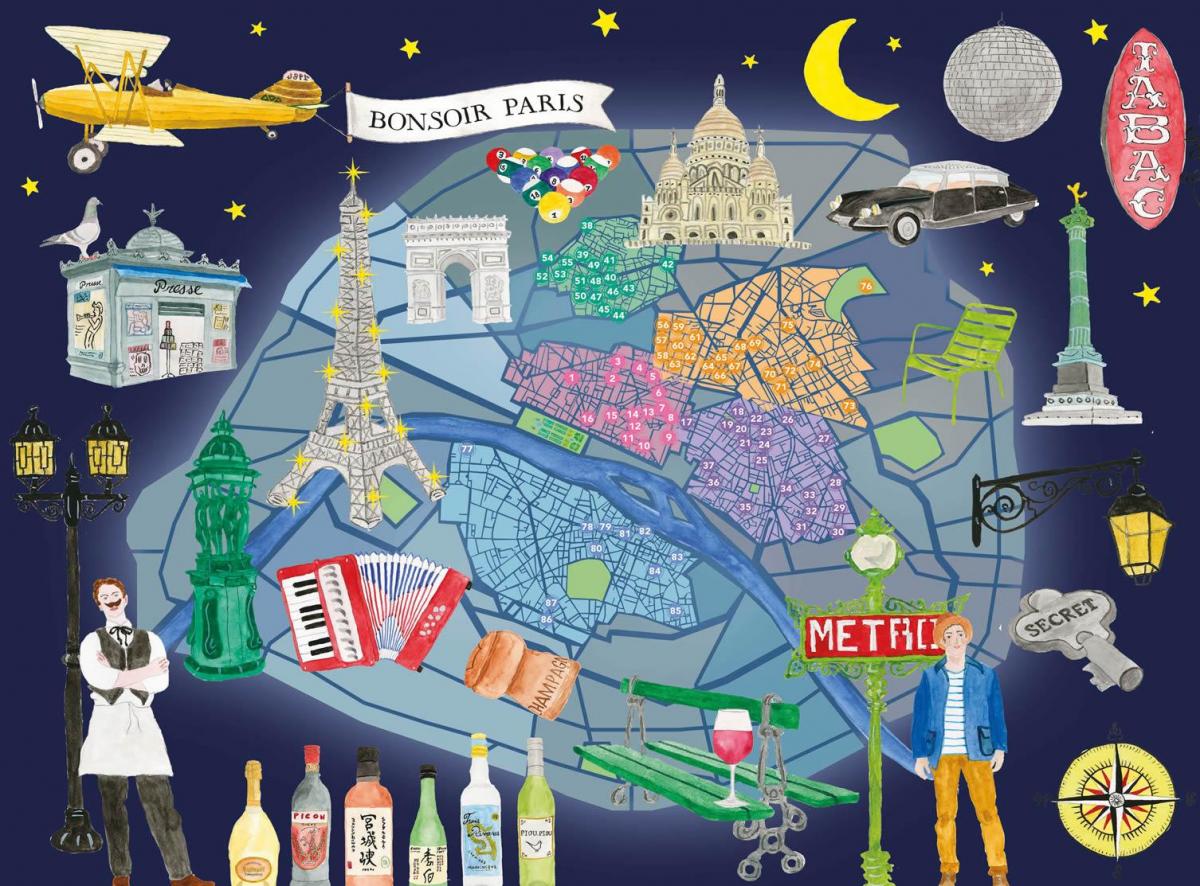 Mapa Pařížského nočního života