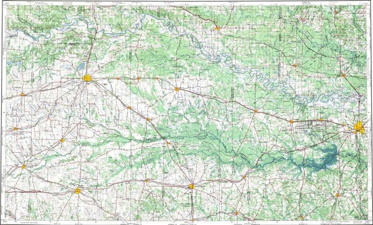 topografická mapa Paříže