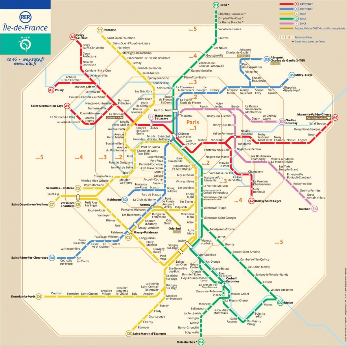 Paříž vlak mapa trasy
