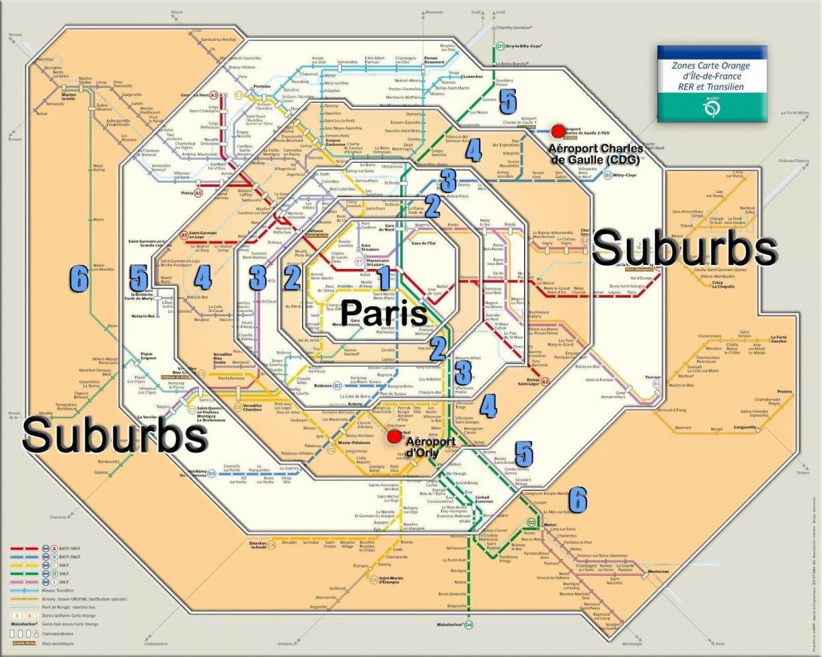 Paříž zóna 1 mapa