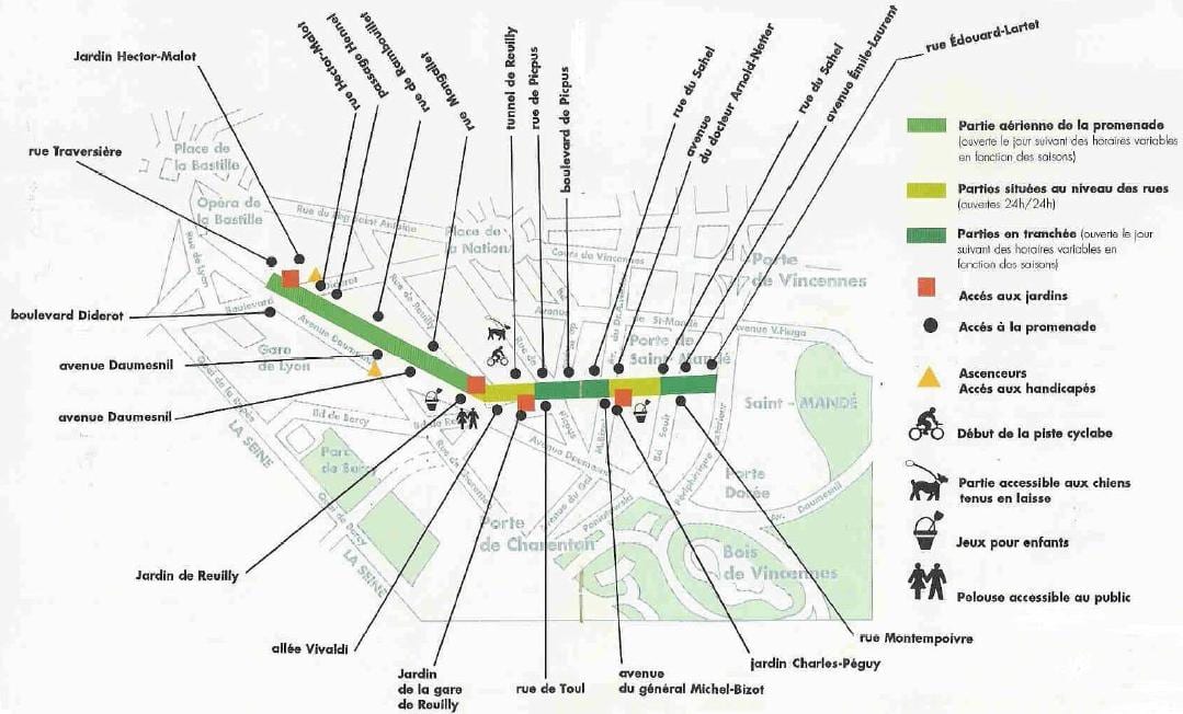 Mapa promenade plantee