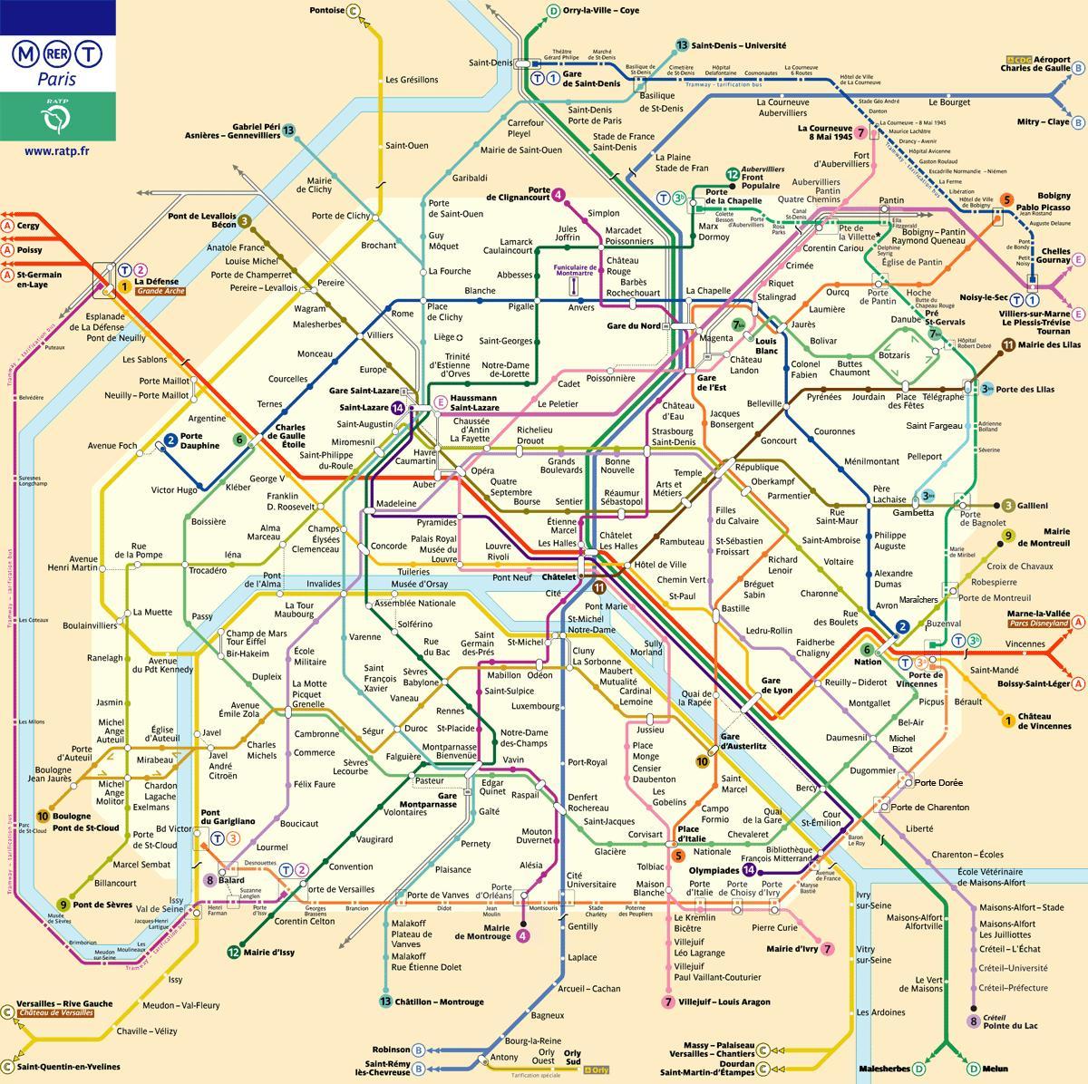 Paříži ratp mapy