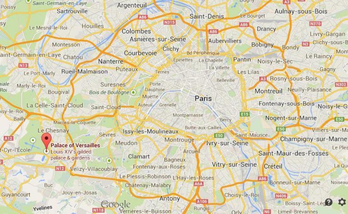Mapa versailles Paříž