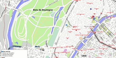 Mapa 16. arrondissement Paříže 
