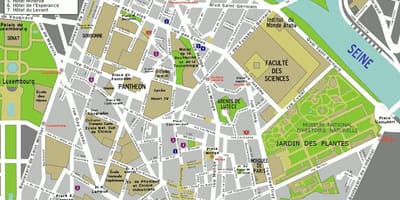 Mapa 5. arrondissement Paříže