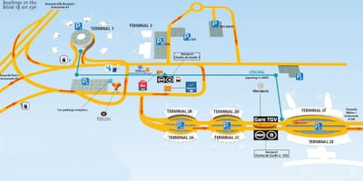Paris cdg airport mapě