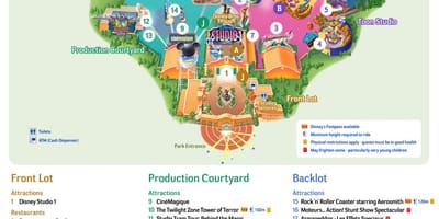 Disneyland theme park mapa