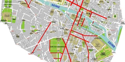 Mapa Paris haussmann