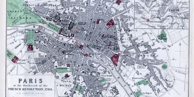 Mapa ofhistorical mapě Paříž