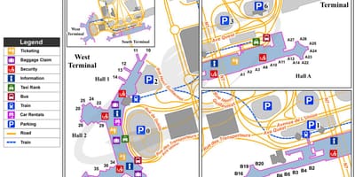 Mapa letiště orly