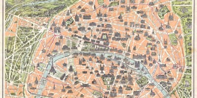 Paříž mapa 1800