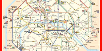 Mapy Paříže, autobusové nádraží