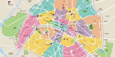 Mapa města Paříže