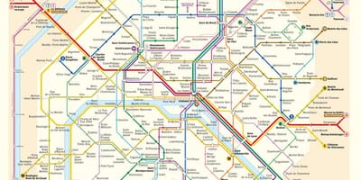 Metro de Paris mapě