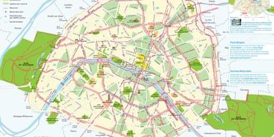 Paříž cyklotrasy mapa