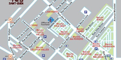 Paříž nákupní čtvrti mapě