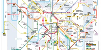 Mapa Paříže noční autobus