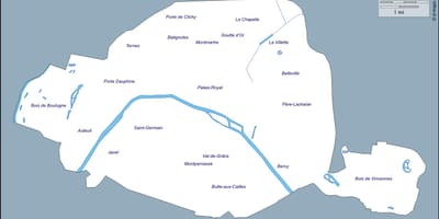 Mapa Paříže osnovy