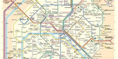 Mapa Paris metro station