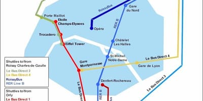 Mapa Paris nord vlakového nádraží