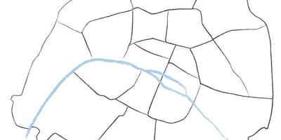 Mapa prázdná Paříž