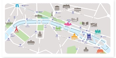 Seine river cruise mapě