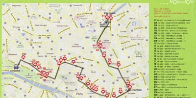 Mapa street art Paris 