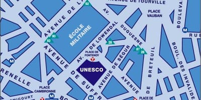 Mapa unesco Paříž